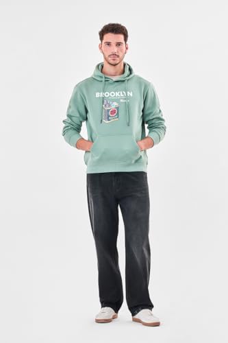 Image of SNITCH Men Casual Hoodie| Oversized Fit Hooded Neckline with Graphic Print & Long Sleeve| Soft Cotton-Polyester Blend for Daily Winter Wear & Streetwear