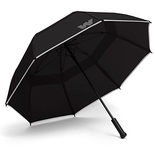 Weatherman Umbrella - Stick Umbrella - Windproof Umbrella Resists Up To 55 Mph Winds (Black) #TOP1
