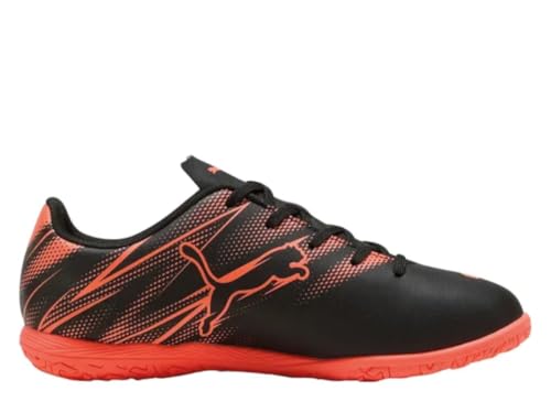 PUMA ATTACANTO IT JR, Zapatillas de fútbol, Black-Glowing Red, 35.5 EU