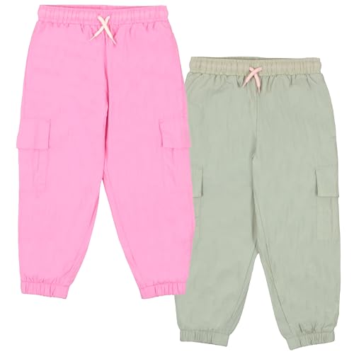 Image of French Connection Girls Casual 2-Piece Set - Soft Activewear Drawstring Jogger Pants with Side Pockets Outfit Bundle for Kids
