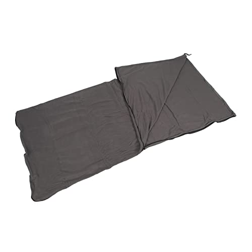 Fleece Sleeping Bag Liner, Thickened Zipper Camping Blanket Multifunctional Foldable for Camping (Grey)
