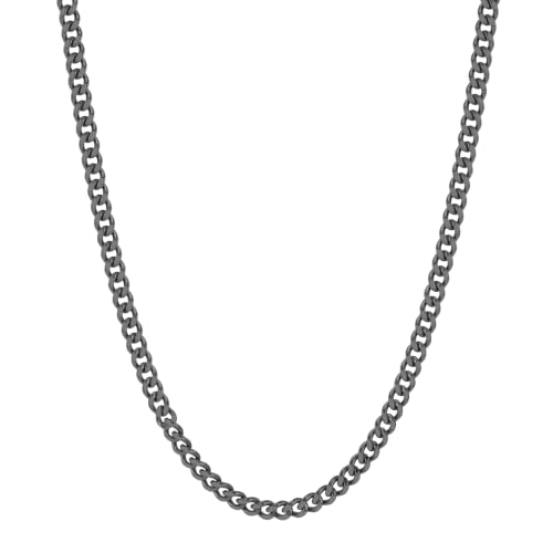 Image of Reoxvo Stainless Steel Cuban Link Chain Necklaces Jewelry for Men