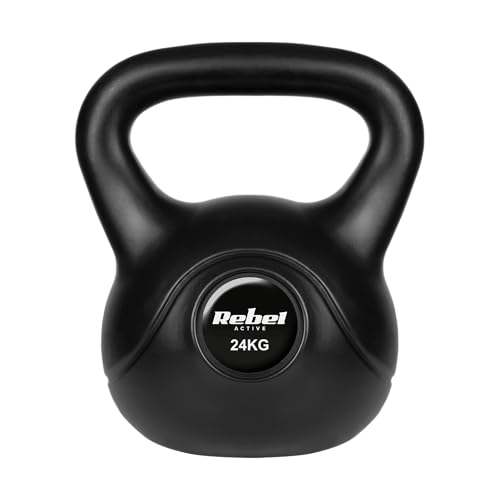 Kettlebell 24 kg Rebel RBA-2322 en PVC pour protéger le sol