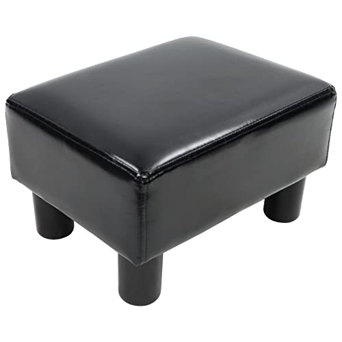 KKTONER Escabel para Sofá Cama Banco para Zapato Pasillo Asiento Sala de Estar del hogar reposapies Sofa(Negro) Cover