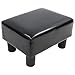 KKTONER Repose-Pieds en Similicuir Ottoman Pouf Tabouret Tabouret Bas 37x 27x23 cm Noir