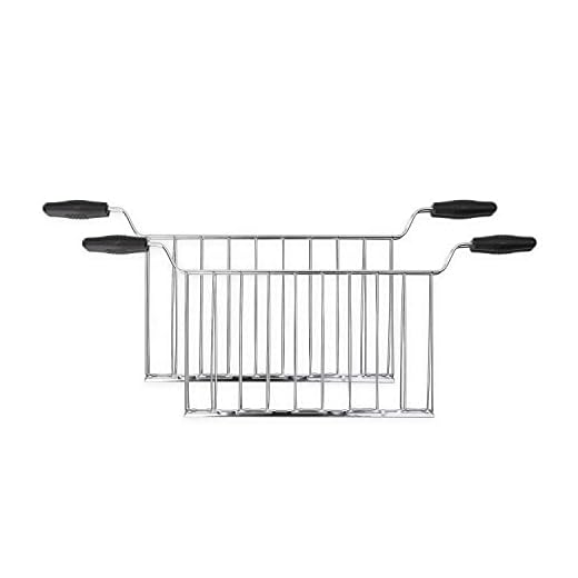 Smeg TSSR02 Rejilla para Hacer Sándwiches, Metal, Cromo/Negro