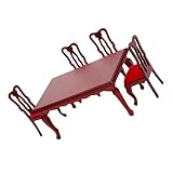 Table et chaises miniatures : créez une cuisine de maison de poupée vivante et réaliste, peut également encourager le jeu actif et développer la coordination œil-main, mini meubles de maison