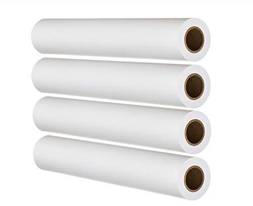 FHS Retail Super Grade CAD Paper Rolls (24” x 150', 20lb) | Ink Jet Bond Rolls With 2” Core | Ultra-White, Wood-Free 80GSM Plotter Paper For Engineers, Architects, Copy Service Shops (4 ROLLS) by FHS Retail - Used condition - US$65.60