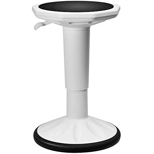 TYLINK Taburete Ergonómico Taburetes Oscilantes de 360 ° Taburete Activo Ajustable 41-60cm para Estudio de Oficina en Casa(Blanco)
