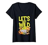 Photo Gallery donna 7th birthday zoo animals safari 7 years old wild jungle maglietta con collo a v Photo Gallery donna 7th birthday zoo animals safari 7 years old wild jungle maglietta con collo a v