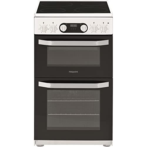 Price comparison product image Hotpoint 50cm Double Oven Electric Cooker - White