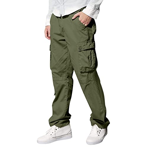 Herren Arbeitshose Cargo Hosen Herren Jagdhose Thermo Hose Herren Thermohose Herren Jogginghose Arbeitshosen Männer Stretch Hosen Herren Arbeitshosen Männer Jagdhose Arbeitsho(Army Green,XXL)