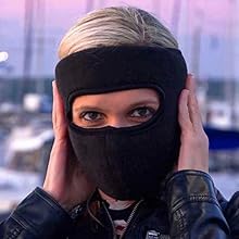Image of Cotton Blend Solid Summer Face Mask for Women | Free Size | ideal for Dust, Sun Protection, Bike, Riding & Outdoor Activities | Black
