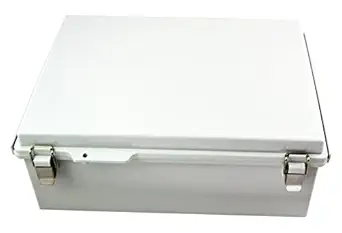 BUD Industries PTQ-11068 Pc 10Percentfiberglass Hinged Enclosure, Gray Ip67, , Grey