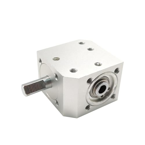 Image of 1:1 Mini Right Angle Gearbox for 37mm Diameter DC Motor 1M 20T 6mm Bore Input 90 Degree Gearbox