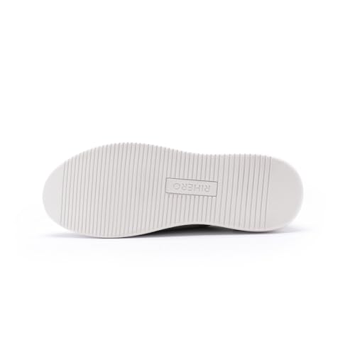 Rihero Mens Casual Shoes Wide Loafers Comfortable Walking Slip On Lightweight Breathable Lace Up Shoes3