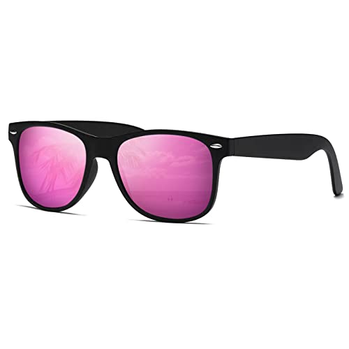 Image of DEMIKOS Sunglasses Men Polarized Sunglasses for Mens Womens Retro Mirror Lens for Driving Fishing UV Protection
