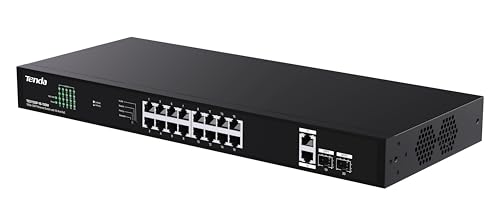 IP-COM 835714 Commutateur Ethernet 18GE+2SFP Non-géré avec 16 ports Poe, G1120P-16-150W Noir
