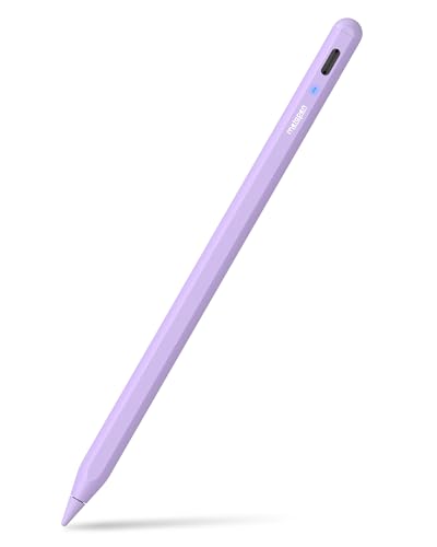 Metapen 超急速充電 アップルペンシル 磁気吸着機能対応 ペン 極細 超高感度 誤作動防止 軽量 耐摩 タッチペン 2018年以降iPad/iPad Pro/iPad air/iPad mini対応スタイラスペン（パープル）