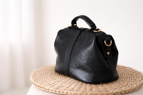 Bolso Vintage de Cuero para Mujer, Estilo Doctor, Gran Capacidad miniatura 2