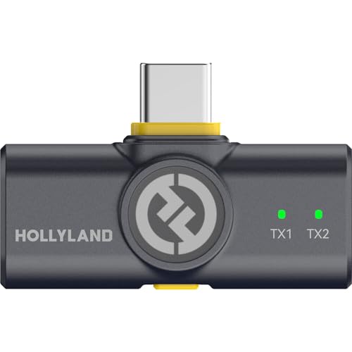 Sistema Microfone Lapela Duplo Hollyland Lark M2 Combo Wireless para Câmeras e SmartPhones