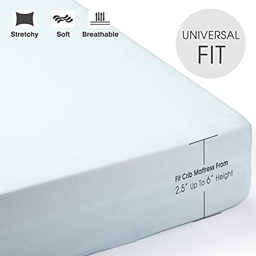 Stretchy Ultra Soft Jersey Knit Fitted Crib Sheets Set 2 Pack，Fits All Standard Crib Mattress Pads, Lovely Whale For Girls And Boys #TOP4