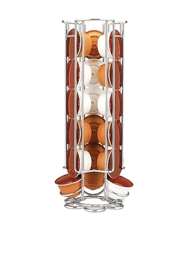 Fackelmann Dispensador de Cápsulas de Café Dolce Gusto, Soporte Vertical en Acero Cromado, Organizador con Capacidad para Guardar 18 Cápsulas, 3 Columnas, 12.5 x 32.6 x 11.5 cm | Ya disponible en tu tienda friki favorita! En mundofriki.es!