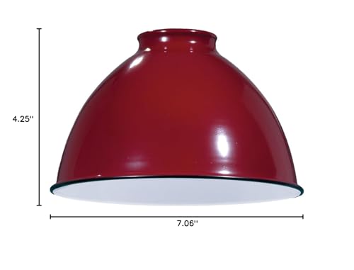 Image of B&P Lamp Industrial Style Metal Dome Shades (Red)