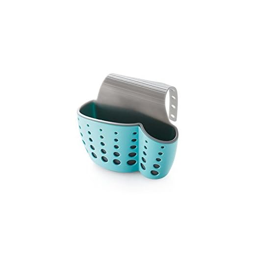 OUNONA Organizador de Fregadero Cocina Baño Cesto Porta Esponja Jabonera (Azul)
