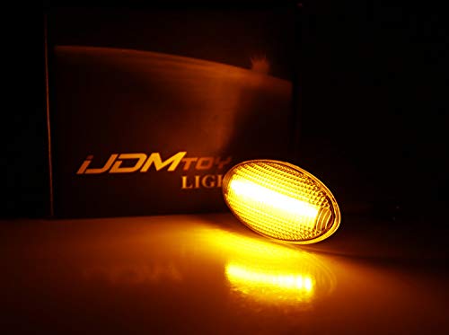 iJDMTOY Clear Lens Amber Full LED Strip Front Fender Side Marker Lights Compatible With 2002-2006 MINI Cooper R50 R52 R53, Replace OEM Amber Indicator Sidemarker Lamps by iJDMTOY - Image 8