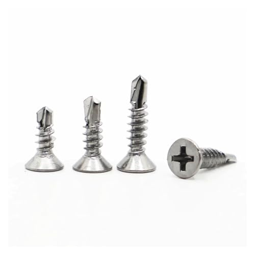 QASTGDE M3.5 M4.2 .8 M5. M6.3 410 �X�e�����X�| �t�B���b�v�X �t���b�g�w�b�h �Z���t�h�������O�X�N�����[ �������b�L �^�b�s���O L=13-50(Stainelss Steel,16MM_M3.5 20PCS)