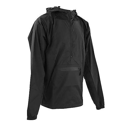 Nosqew Cortavientos para Ciclismo, Chaqueta Reflectante Ligera e Impermeable para Correr con Capucha y Bolsillos con Cremallera, para Deportes Al Aire, Ciclismo, Senderismo, (SG)