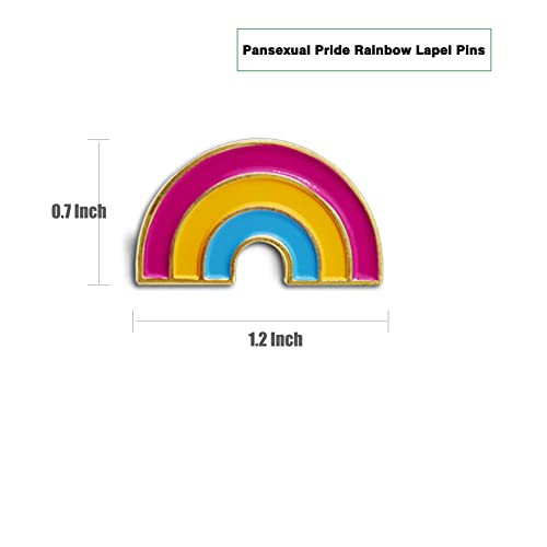 Image of 2 /12 /50 /100Pcs Pan Pansexual Pride Rainbow Lapel Pins Bulk-Supports LGBT Progress Gay Brooch Badge for Men Women Clothes Bags Hats
