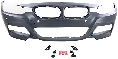 For 3-SERIES 13-19 FRONT BUMPER COVER, Prmd, w/M Sport Line, w/o HLW Holes, w/PDC/IPAS/Cam, (13-18, Sdn)/Wgn BM1000291 - Replaces OE 51118067955