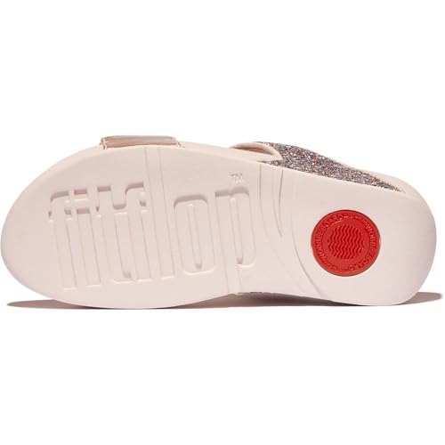 Image of FitFlop Women's Lulu Multi-Tonal Glitter Slides | Padded Slip-On Sandals w / Ergonomic Triple-Density Microwobbleboard Midsole