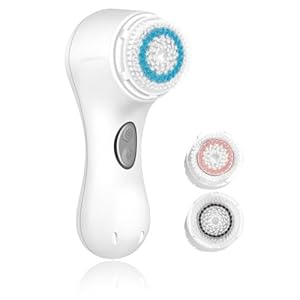 Microtree Electric Facial Cleansing Brush, Sonic Vibrating Rechargeable Face Scrubber Exfoliator, 2 Speeds for Gentle Clean, Face Brushes for Cleansing, Waterproof Face Wash Brush
