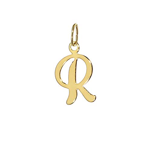 Preisvergleich Produktbild NKlaus Buchstabe R Kettenanhänger 333 Gold gelbgold Schreibschrift Alphabet Goldhänger 7821