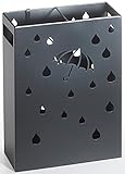 Kobolo Schirmständer Regenschirmhalter - Umbrella - aus Metall - mit Ausstanzungen - schwarz