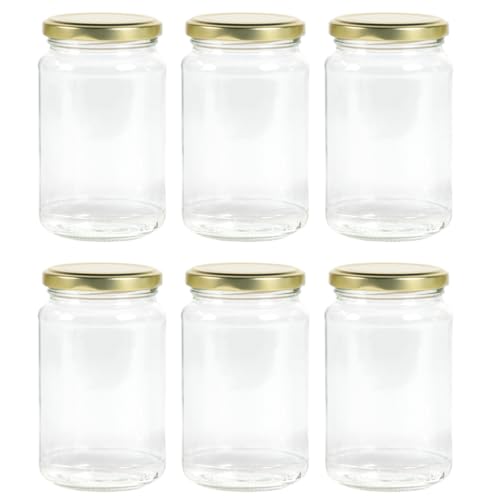 Nutley's 380 ml Jam and Pickle Jar Lid - Gold (Pack of 6)