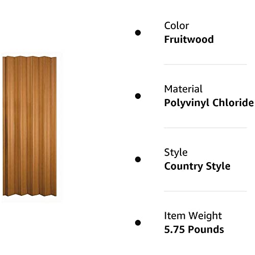 Ltl Home Products Hsr3680F Regent Interior Accordion Folding Door, 36" X 80", Fruitwood #TOP1
