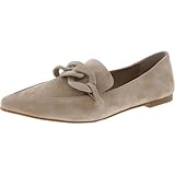 Steve Madden Famed Flat Shoes for Women – Man-Made Insole and Lining – Low-Block Heels – Pointed Toes Sand Suede 8 M