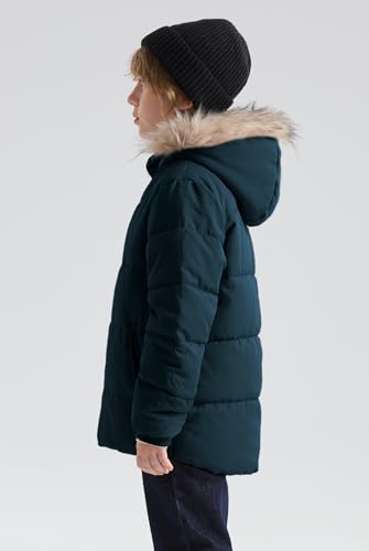 maoo garden Boys Winter Coat Kids Heavyweight Sherpa Lined Jacket Cotton Windproof Anorak Jacket3