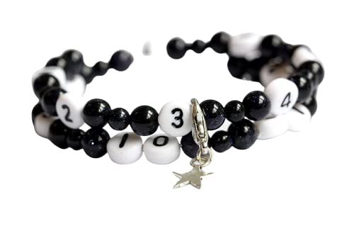 Bracelet d'allaitement bleu nuit en pierre naturelle pour des tétées sereines