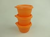 Original Tupperware TUPPERWARE Kühlschrank Uno 120 ml orange (3) Dose Vorrat Frischhaltedose Julchen