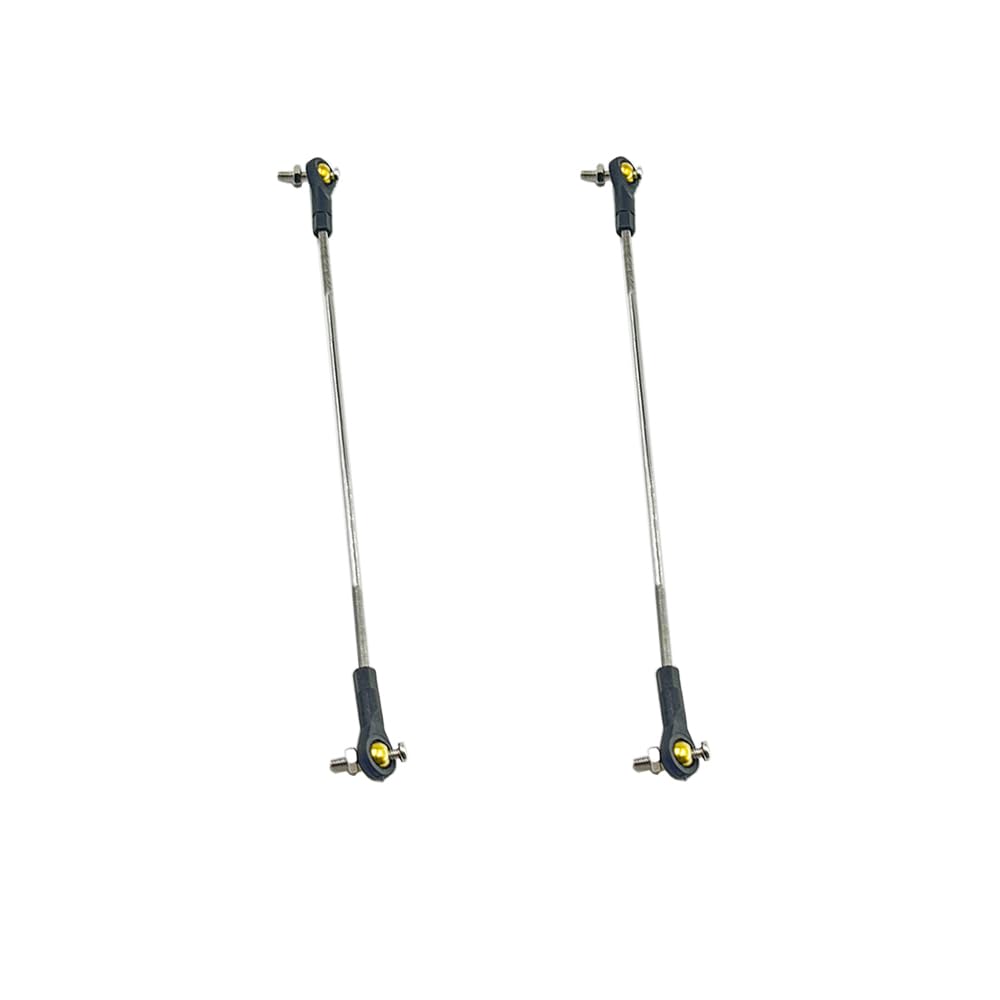 2 varillas de acoplamiento ajustables de juguete a control remoto, rótula, servo enlace para avión, helicóptero, coche, barco, modelo de bricolaje, piezas de juguete (M2 x 100 mm)
