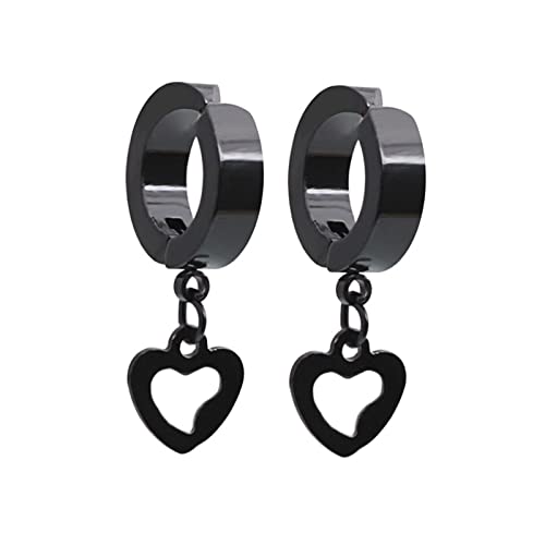 女性用結婚指輪、メンズ、レディース、ステンレススチール非ピアスイヤリングフープ、星付き。, S, 宝石なし