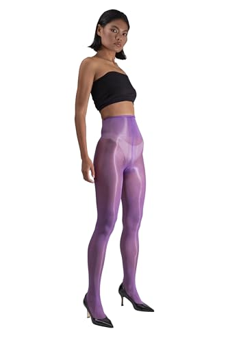 LECHERY Lustrous Silky Shiny 40 Denier Women's Tights, Semi-Sheer High Waist Pantyhose Stockings4