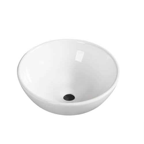 Modern Round Countertop Basin Sink Ceramic Vessel Bowl Washbasin for Lavatory Bathroom 320 x 320 x 130mm