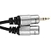 Pro Audio Metal 3.5mm Jack Stereo Headphone Extension Cable Gold 1m (~3 feet)