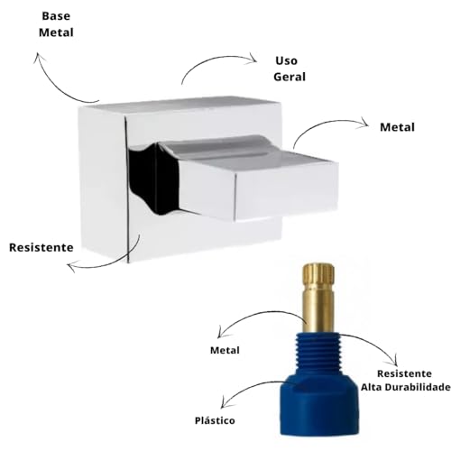 4 Acabamento Registro Quadrado Padrão Fabrimar Cromado Pollo